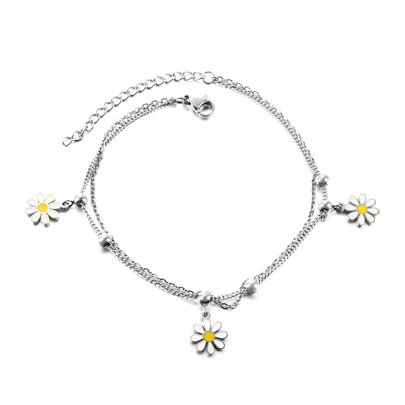 Daisy Stainless Steel Anklet - Picture 5 of 5